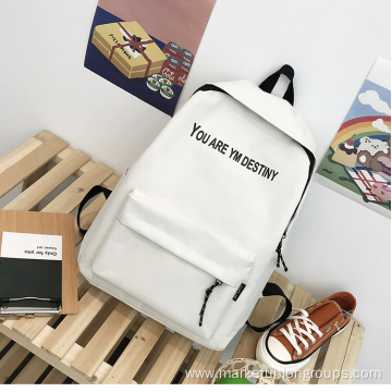 Professional Manufacturer Gradient Color Canvas Laptop Backpack Custom Personalized Embroidery High School Students Bag